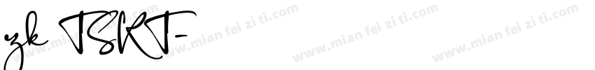 zk TSKT字体转换